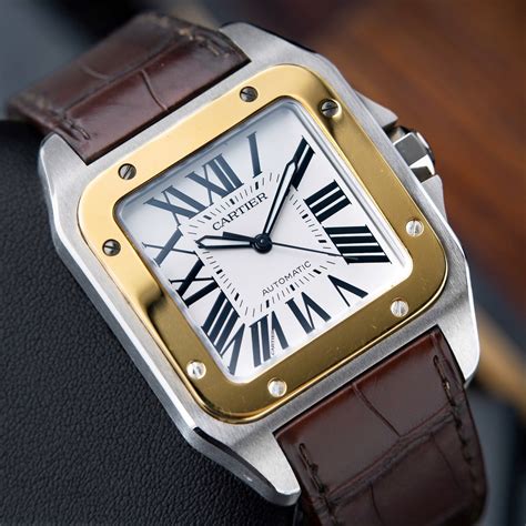 cartier santos cronoflex|cartier santos 100 watch.